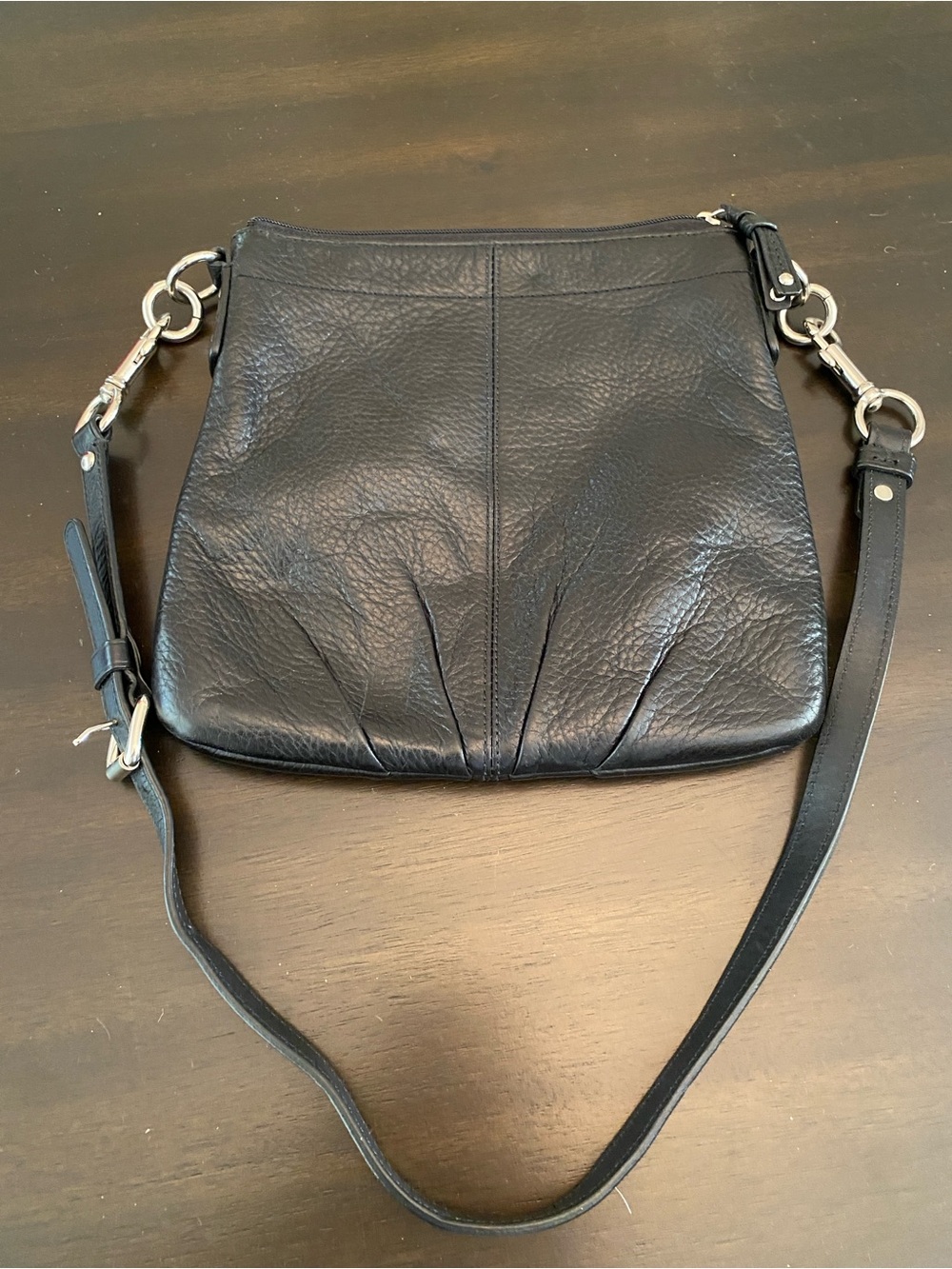 Coach Black Leather Crossbody with Silver Hardware like new, no hang tag.